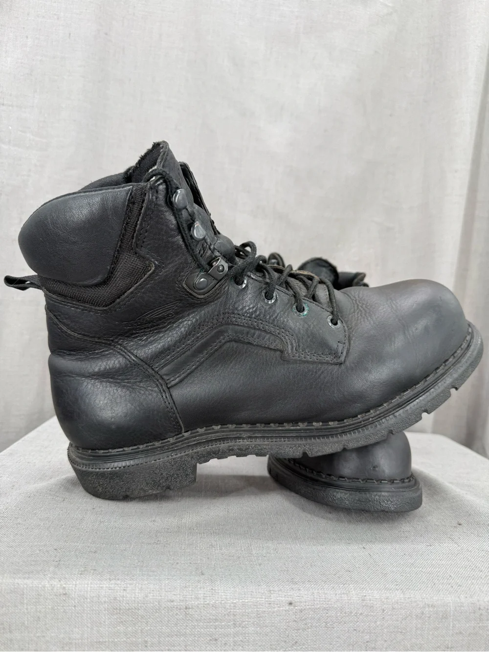 Red Wing 2223 Black Steel Toe Work Safety Boots Sz 10 2008 Made in USA